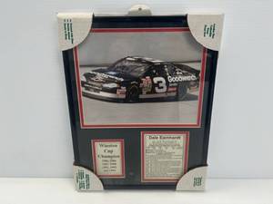 lot 132 image: Framed Dale Earnhardt Winston Cup Champion Photo Behind Glass