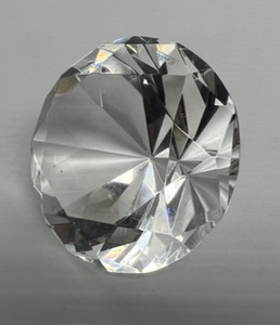 lot 150 image: Rosenthal Crystal Diamond Shaped Paperwieght Clear Signed 3x2 14-