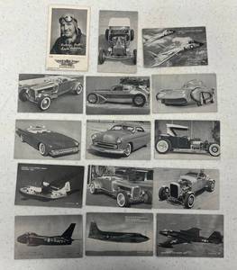 lot 154 image: Group Of Antique Misc Hot Rod Magazine Car Craft And More Photo Cards Including Jimmy Allen High Speed Flying Cadet Hickok Oil Co. Card