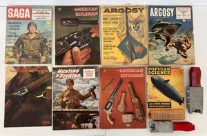 lot 204 image: Group Of Misc. Vintage Magazines Including Saga, Argosy, Hunting & Fishing & Herters Molds