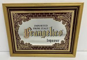 lot 217 image: Vintage Framed Imported From Italy Frangelico Liqueur Mirror (Prefect For man Cave)