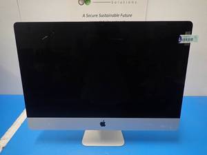 lot 45 image: Apple&nbspiMac14,2 A1419 ME088LLA All-In-One PC &nbspINTEL(R) CORE(TM) I5-4570 CPU  3.20GHZ  8GB DDR3 SDRAM  1TB HD  Includes IOS and power cable  unit has wear spot on screen