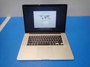 lot 54 image: Apple&nbspMacBookPro11,5 A1398 MJLT2LLA &nbspINTEL(R) CORE(TM) I7-4870HQ CPU  2.50GHZ  16GB DDR3L SDRAM  500GB HD  15.4 screen w 2880 x 1800 resolution  Includes IOS  No charger