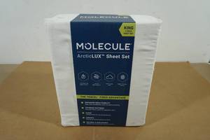 lot 96 image: NEW Molecule ArcticLux 4 Piece Sheet Set - King