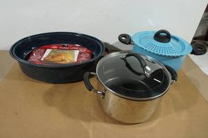 lot 76 image: Assorted Cookware - Pasta Pan, Broaster Pan