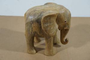 lot 84 image: Wood Elephant Figure