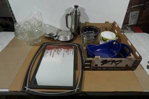 lot 104 image: Assorted Drinkware and Serving Dishes