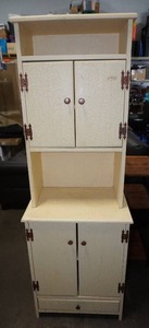 lot 43 image: Crackle Finish Freestanding Cabinet