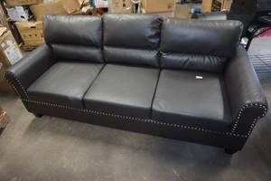 lot 45 image: Venetian Worldwide Faux Leather Sofa