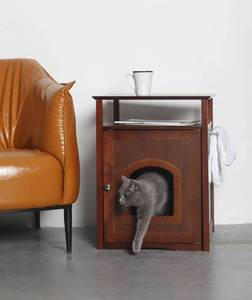 lot 162 image: Alcove Cat Washroom End Table - Espresso