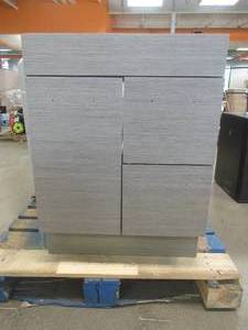 lot 511 image: 24 x 16 x 32 Tall Vanity Cabinet in Ash. Cabinet OnlyNo Top. Open Back. In Nice Condition. SOLD AS IS