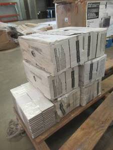 lot 515 image: (Approximately 7 Cases) of Porcelain Subway Tile In White, 10 x 2 58, 32 PcsCase or 5.17 Sq Ft.Case. May Have Some CrackedBroken Pieces.
