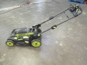 lot 533 image: Ryobi 20 Brushless 40v Self Propelled Lawn Mower With Battery and Charger - Slightly Used, Missing Bag, Works and Runs Great