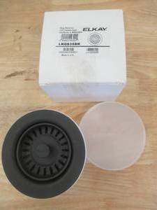 lot 534 image: Elkay Polymer Drain Fitting for 3-12 in. Sink Drain Opening in Black, LKQS35BK - NEW
