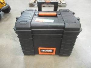 lot 535 image: RIDGID 22 in. Pro Gear Cart Tool Box in Black, 221734 - Like New