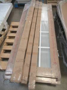 lot 550 image: SARTODOORS 32 x 80 Interior French Doors With Trim, No Bore, 34, Nine Lite Slab X2 - Primed and ready to Paint