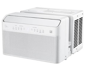 lot 507 image: Midea Window Air Conditioner, 12,000BTU With Remote. Cools Up to 550 Sq Ft. - Appears to never have been installed.