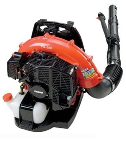 lot 563 image: ECHO 216 MPH 517 CFM 58.2cc Gas 2-Stroke Cycle Backpack Leaf Blower with Tube Throttle, PB-580HT - Slightly UsedLike New.