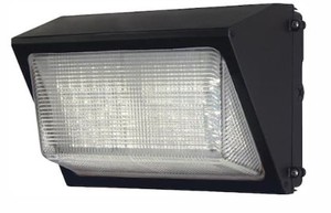 lot 573 image: Commercial Electric Powerwall Commercial 450-Watt Equivalent Integrated Outdoor LED Wall Pack, 6800 Lumens, Dusk to Dawn Security Light, 1003939871 - NEW