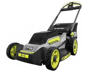 lot 590 image: RYOBI (TOOL ONLY) 40V HP Brushless 20 in. Cordless Electric Battery Walk Behind Self-Propelled Mower, RY401018VNM - Missing Battery, Charger and Bag - StartsRuns Well