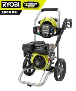 lot 609 image: RYOBI 2900 PSI 2.5 GPM Cold Water Gas Pressure Washer, RY802925VNM - Like New Missing Wand, StartsRuns Well