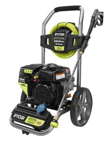 lot 584 image: RYOBI 3200 PSI 2.3 GPM Cold Water 196cc Kohler Gas Pressure Washer, RY803265VNM - Slightly Used - Like New, Pull Cord Locked, Could Not Start, Missing Tubing that links Tank to Pump, Needs Some Work.