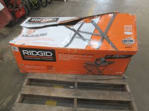 lot 569 image: RIDGID 12 Amp Corded 8 in. Tile Saw with Extended Rip, R4041S - USED, Missing Water Basin, Water Pump - Motor Does NOT Work, For PartsRestore.