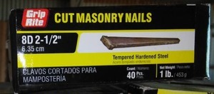 lot 122 image: (13) Boxes 8d 2.5 Inch Masonry Nails