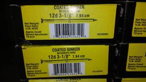 lot 138 image: (12 Boxes) Coated Sinker Nails