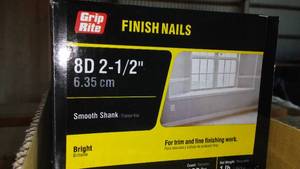 lot 121 image: (12) Boxes 8d 2.5 Inch Finish Nails