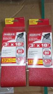 lot 324 image: Diablo Sanding Belts.