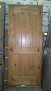 lot 345 image: Knotty Alder Door Interior Pre-Hung.
