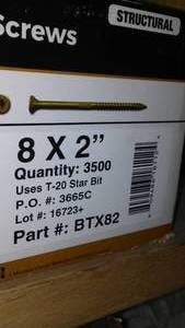 lot 367 image: Exterior Wood Screws.  3500 ct.