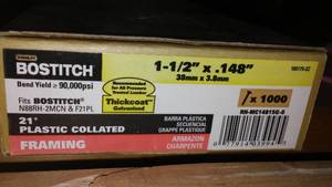 lot 373 image: Bostich 21 degree Framing Collated Nails