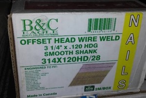 lot 387 image: Collated Framing Nails