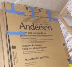 lot 700 image: Andersen Black Screen Door.  New