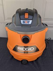 lot 39 image: RIDGID 14 Gallon 6.0 Peak HP NXT WetDry Shop Vacuum with Fine Dust Filter, Locking Hose and Accessories