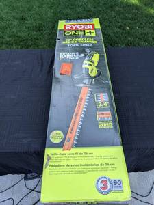 lot 14 image: Ryobi 40V 22 in. Cordless Battery Hedge Trimmer