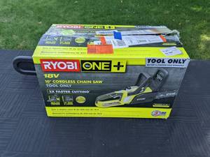 lot 34 image: Ryobi One 18V 10 in. Cordless Battery Chainsaw (Tool Only)