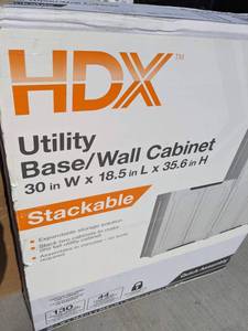 lot 82 image: HDX 30in. Stackable Utility BaseWall Cabinet