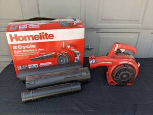 lot 93 image: Homelite 150 MPH CFM 26cc Gas Handheld Blower Vacuum