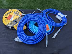 lot 94 image: Pressure Washer Extension Hose and Air Hoses (5 Sets Dewalt, Husky and More)