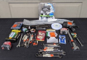 lot 150 image: Dremel Versa 4-Volt Cordless Lithium-Ion Max Power Scrubber Cleaning Tool, Defiant Compact Utility Light with Magnetic Hook, General Tools Hawkeye Hand-Held Infrared Thermometer, Measuring Tape, Ratcheting Combination Wrenches&nbspand More