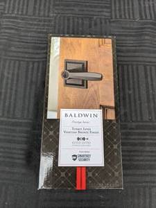 lot 147 image: Baldwin Torrey Venetian Bronze Low Profile Rose Keyed Entry Door Handle Featuring SmartKey Security