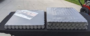 lot 206 image: (3) NEW Packages Trafficmaster Gym Flooring 24 x 24 (4 Tiles per Pkg.)