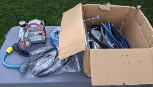 lot 190 image: Gast Manufacturing DOA-V720-AA Vacuum Pump and Accessories