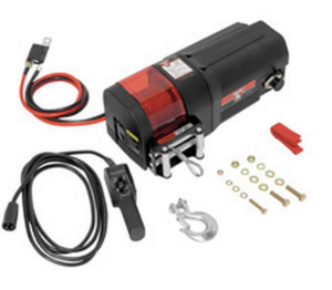 lot 1 image: BULLDOG 2,500 lbs. DC Electric Winch DC2500 with Rope and Remote