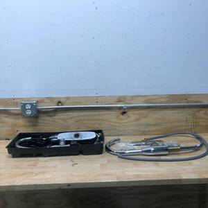 lot 92 image: LOT OF 2 MISC Kitchen Faucets in Chrome - FOR PARTS OR REPAIR
