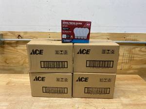 lot 104 image: ACE Lot of 4 Cases of- General Purpose 43 Watt Halogen Bulbs (6 packs of 4 bulbs per case)