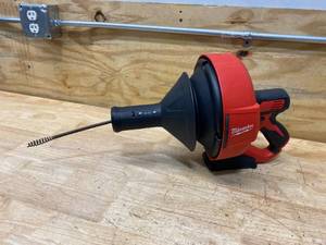 lot 62 image: MILWAUKEE M12 12-Volt Lithium-Ion Cordless Drain Snake Auger With 516 in. x 25 ft. Cable (Tool Only)